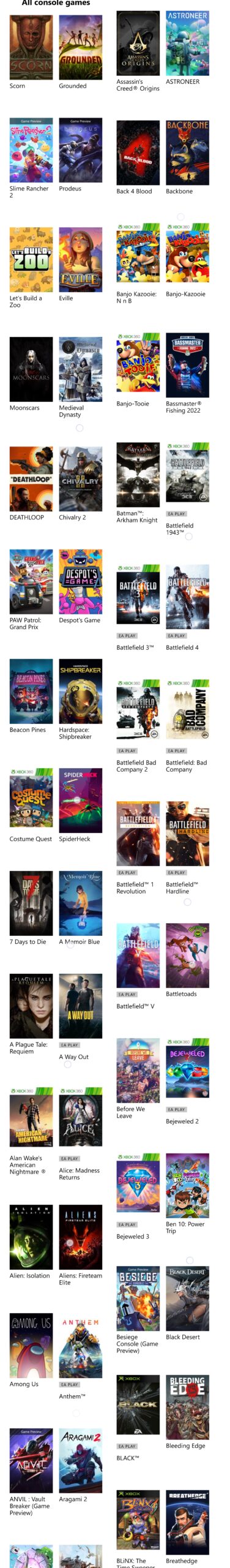 Chargement de Jeux XBOX ONE (GAME PASS)