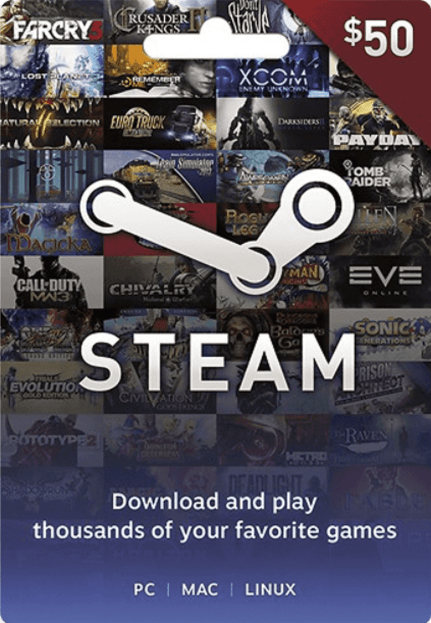 Carte Steam Wallet 50$