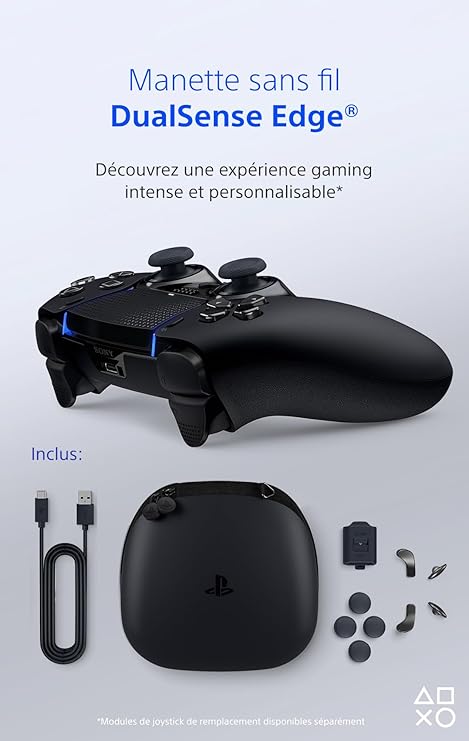 Manette PS5 Dualsense Edge Black  Midnight Black Edition