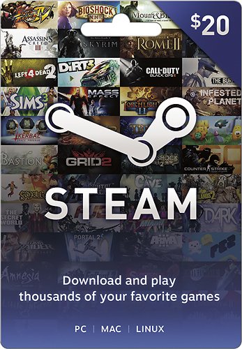 Carte Steam Wallet 20$