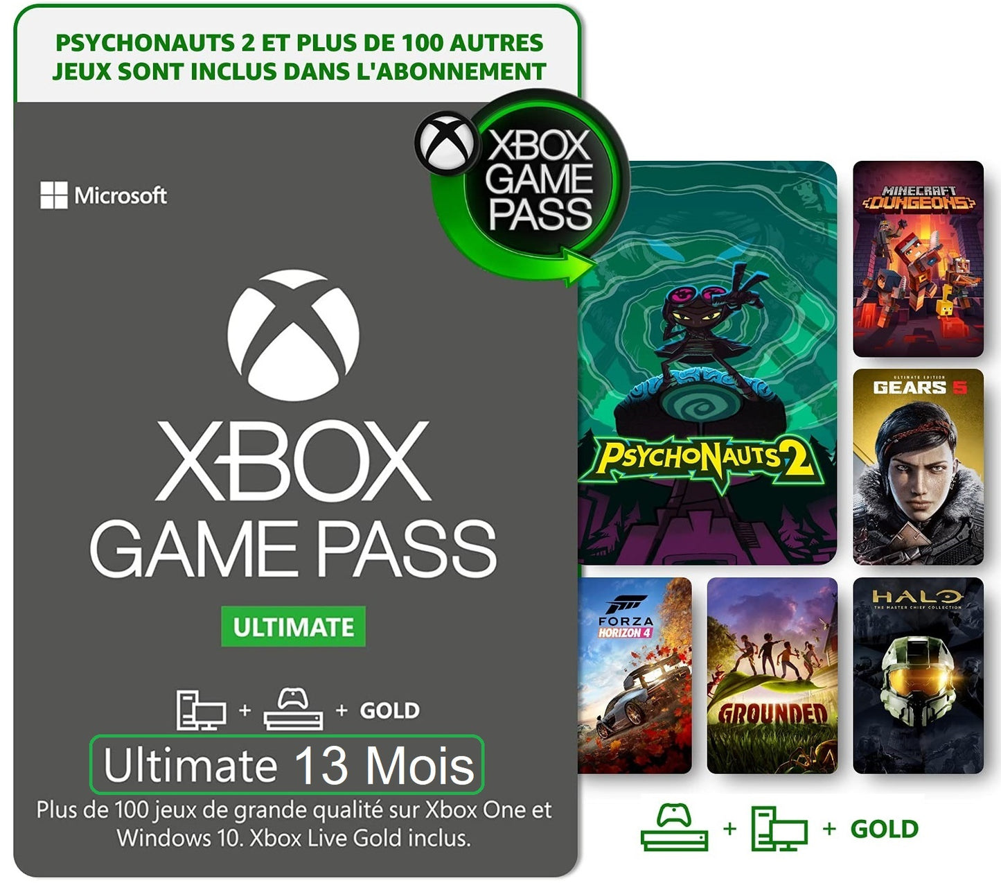 Abonnement Xbox Game Pass Ultimate (13 Mois) Xbox & PC