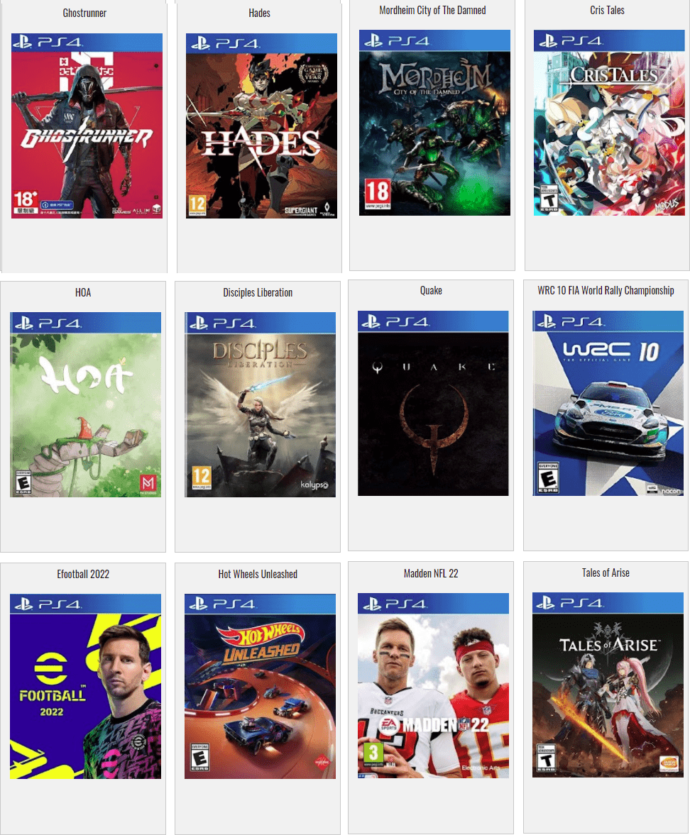 Chargement Jeux PS4 (Version 12.02 Maximum)