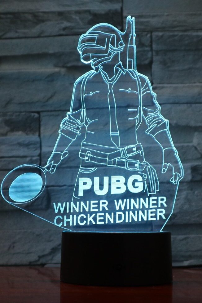 Lampe 3D  P.U.B.G  + Télécommande