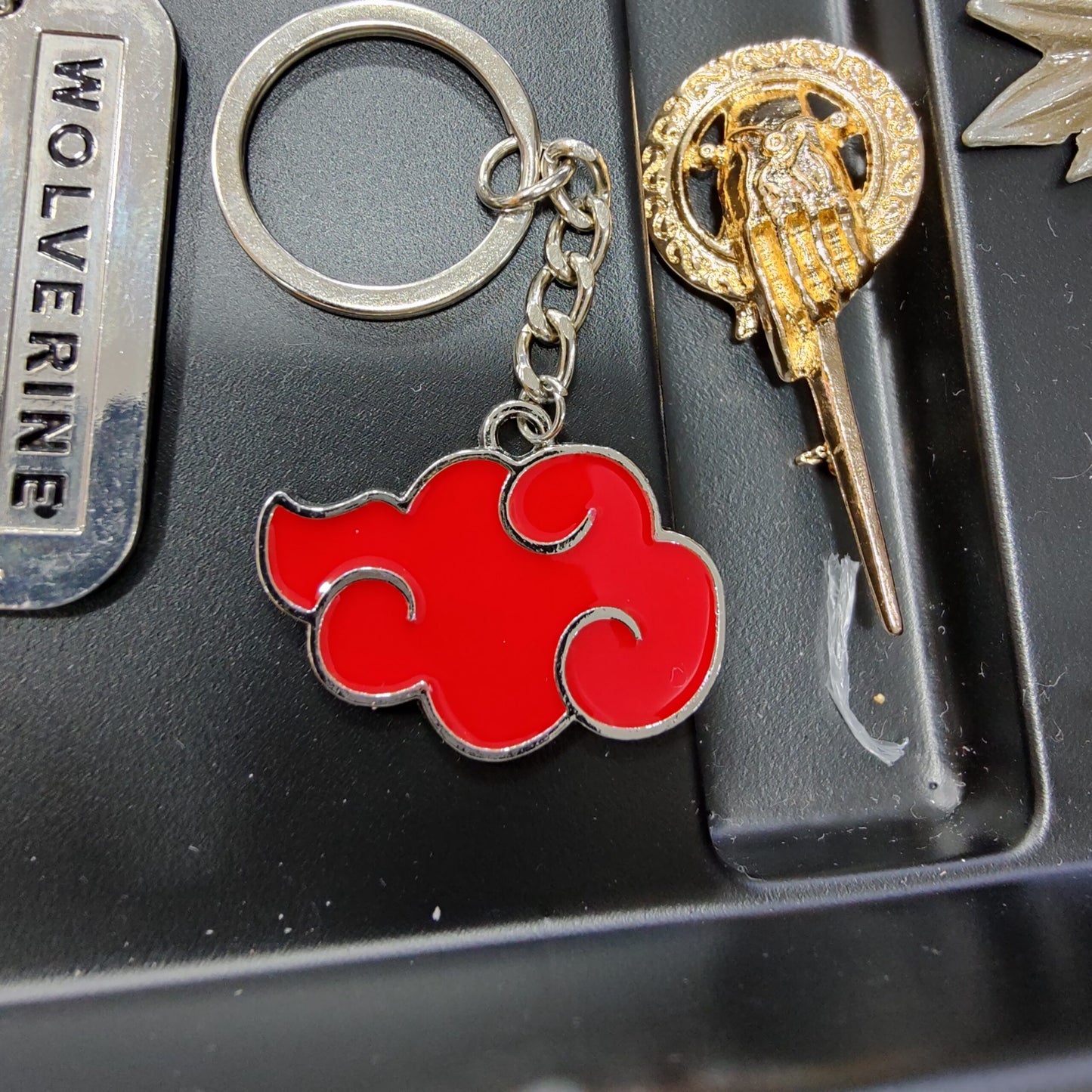Porte cle Nuage Akatsuki Logo Rouge