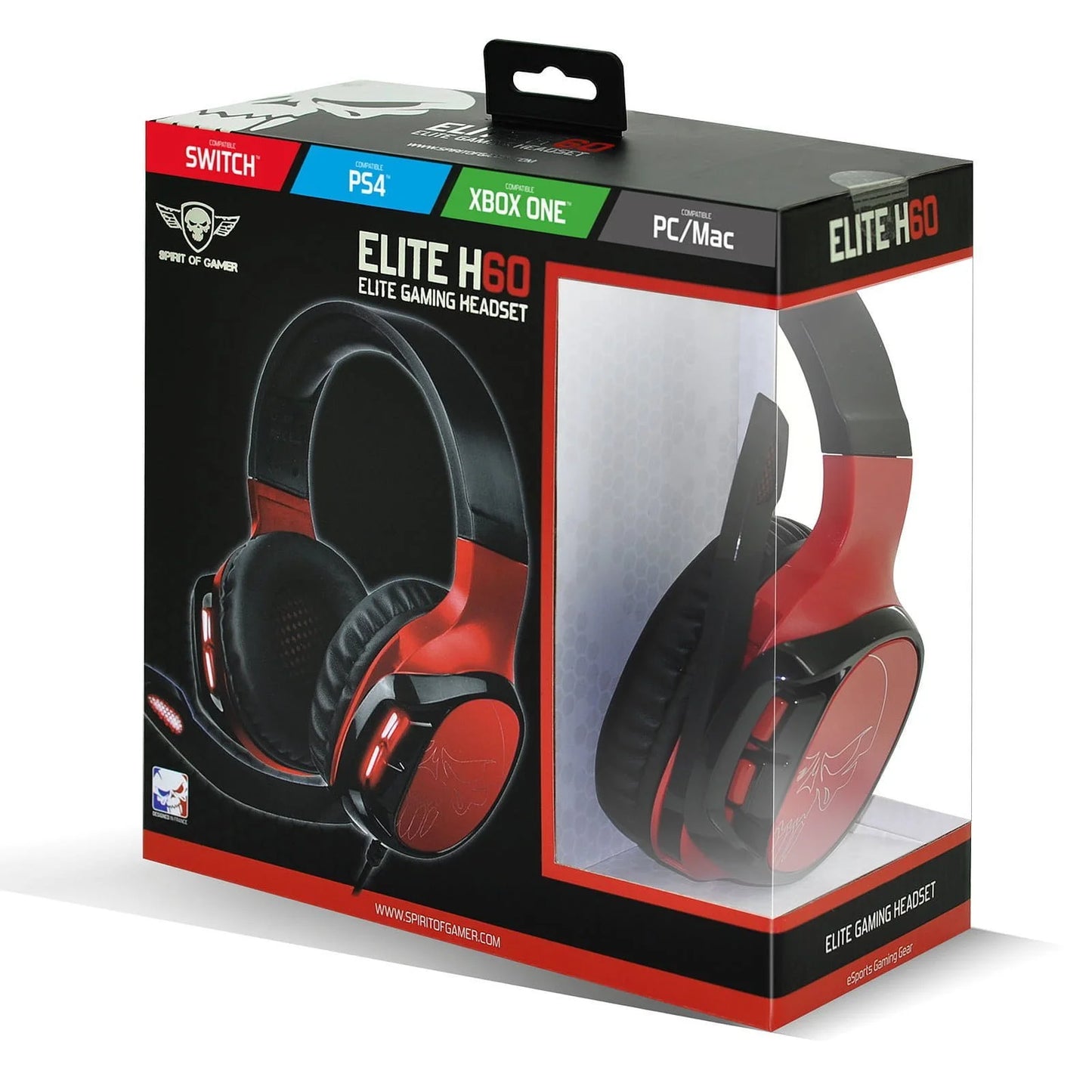 Casque Spirit of Gamer Elite H60  Black / Red