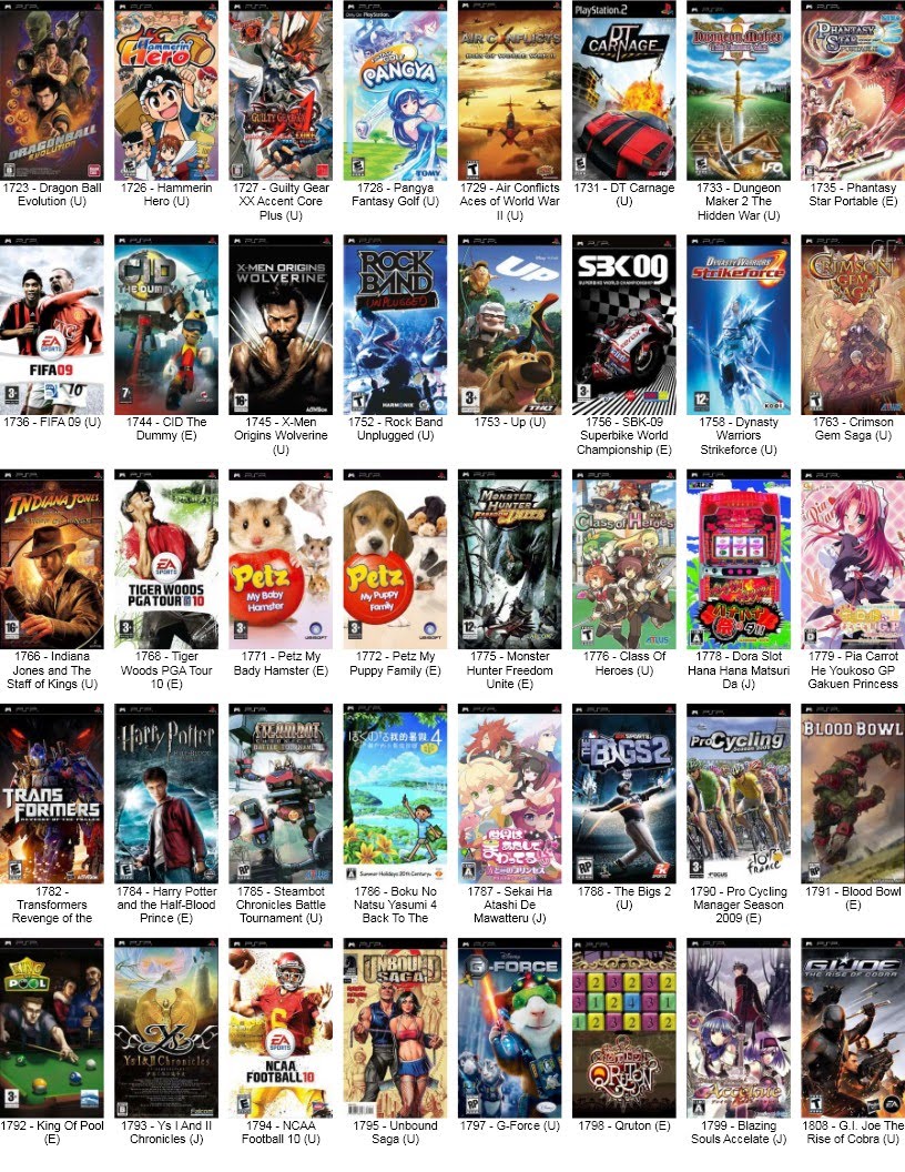 Chargement de Jeux PSP