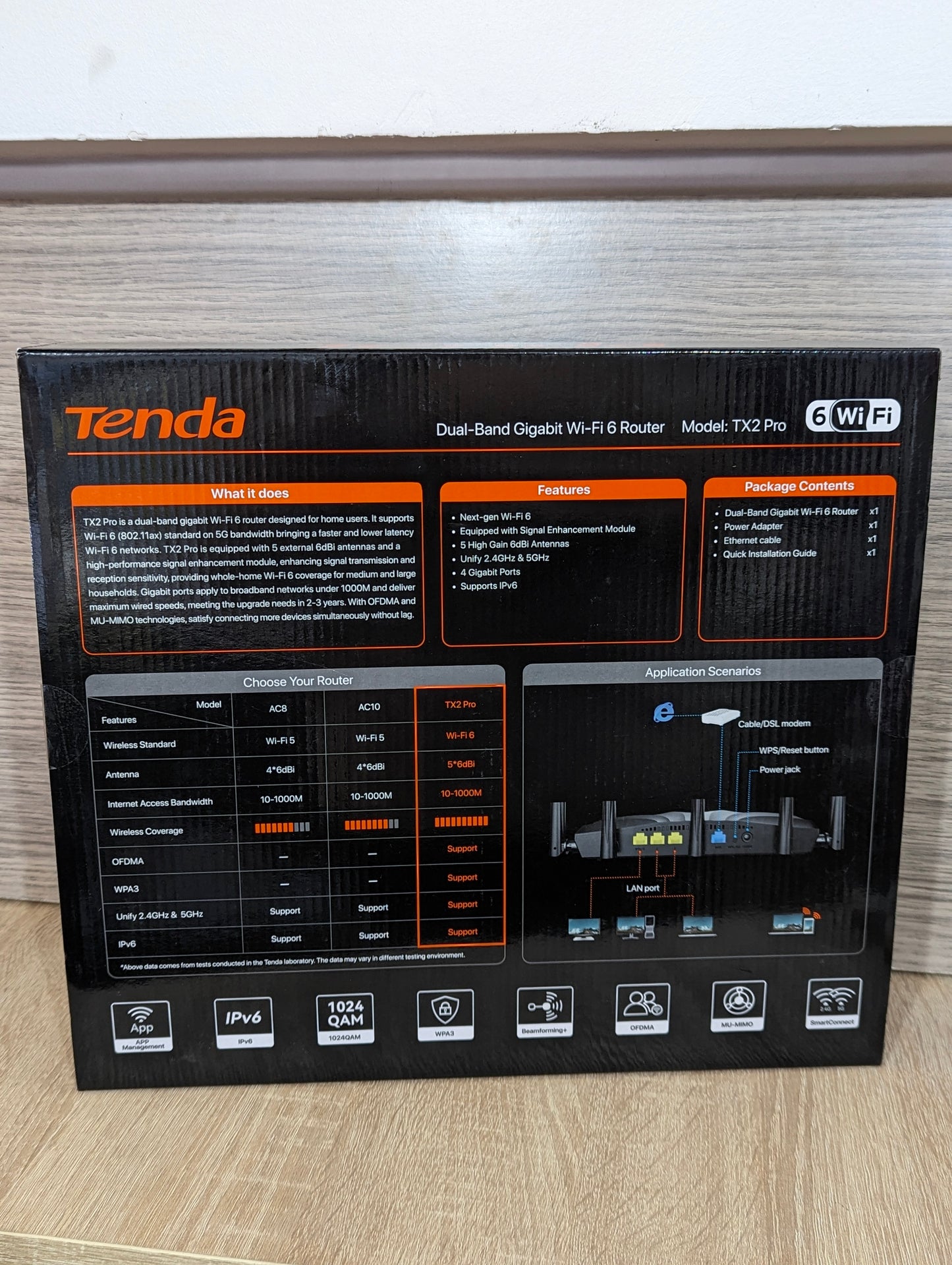 Router TENDA TX2 PRO DUAL- BAND GIGABIT WI-FI 6