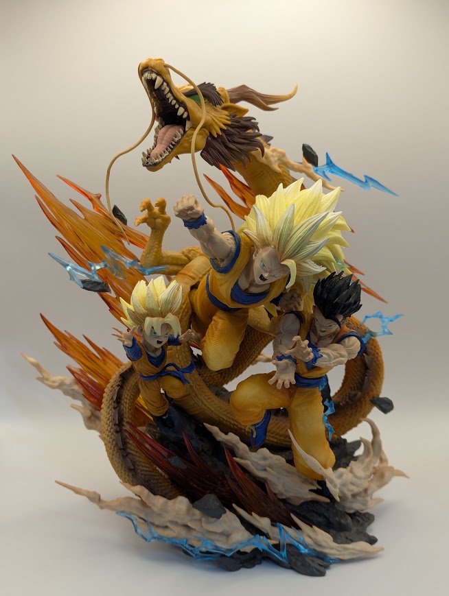 Figurine Super Saiyen Goku/Gohan/Goten 28 cm -Dragon Ball Z-