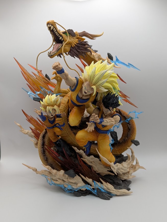 Figurine Super Saiyen Goku/Gohan/Goten 28 cm -Dragon Ball Z-