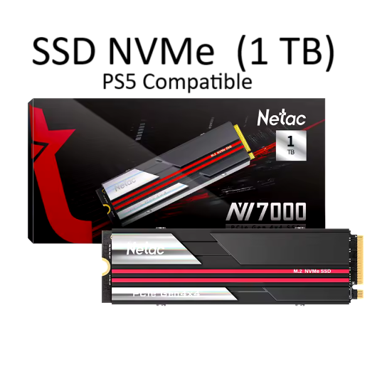 SSD NETAC 1 TB PS5 NVMe M.2 PCIe Gen4.0x4 Format 2280