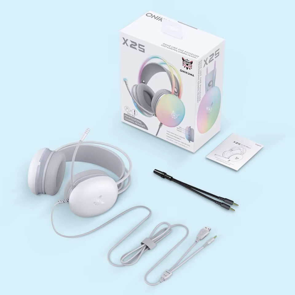 Casque Filaire Onikuma X25 -White-
