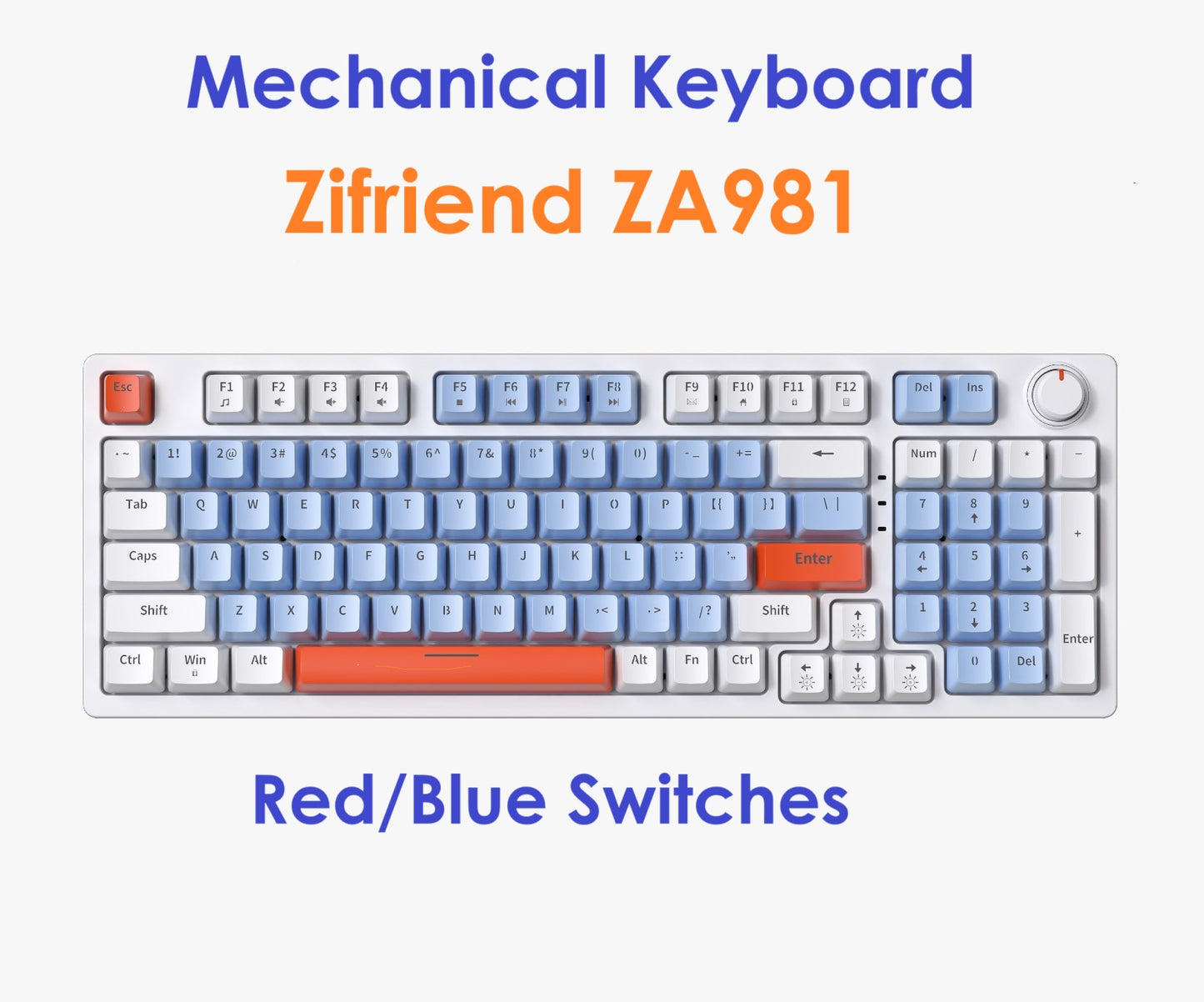 Clavier Mécanique Filaire Zifriend KA981 (98 Keys)
