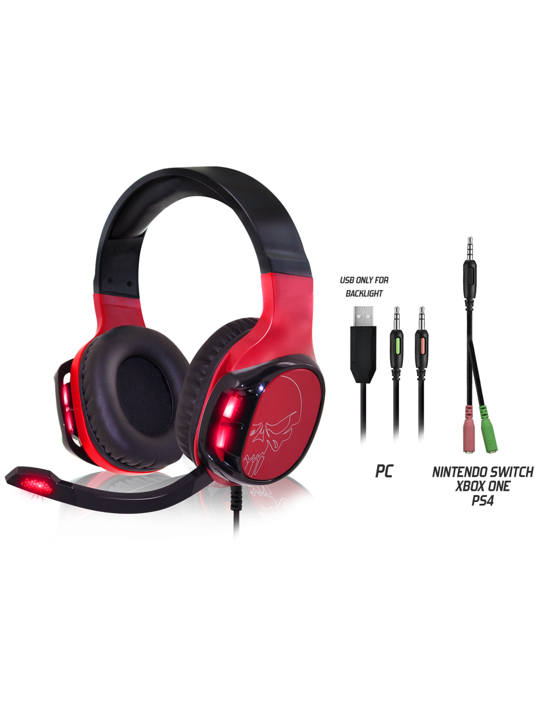 Casque Spirit of Gamer Elite H60  Black / Red