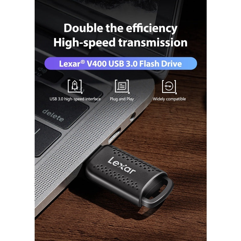 Flash Drive LEXAR 64 GB USB 3.0 JUMPDRIVE V400 100MB/s