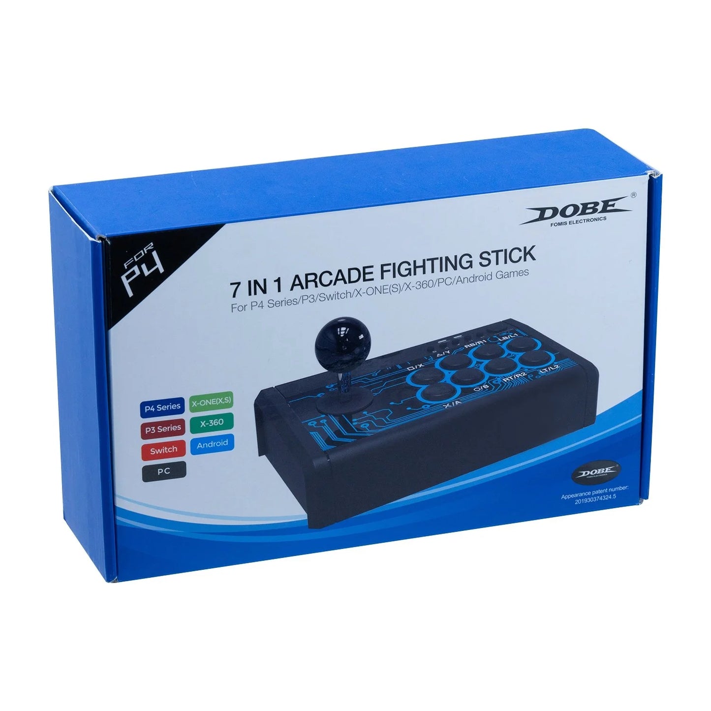Dobe Mini Arcade Fighting Stick for | TP4-1886  for PS3, PS4, Android, X-Box One, PC, Nintendo Switch, X-Box 360