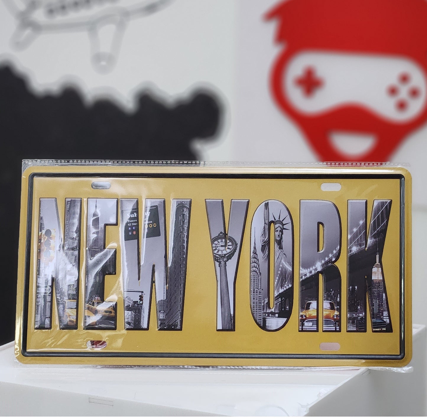 Plaque Decorative En Metal (30.5 cm x 15.5 cm)