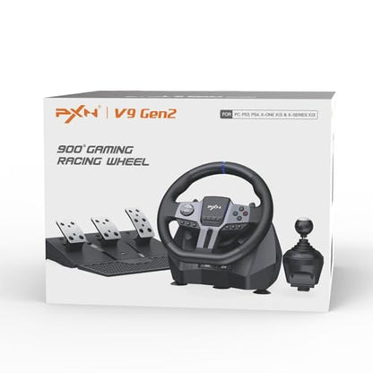 Volant Gaming PXN-V9 GEN2 Wheel + Levier de Vitesse