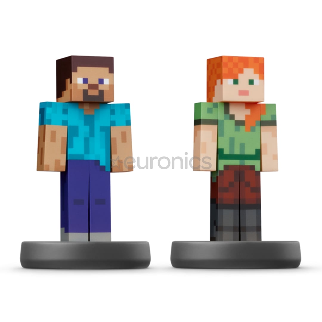 Amiibo Super Smash Bros Minecraft Steve &amp; Alex