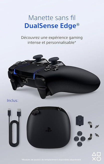 Manette PS5 Dualsense Edge Black  Midnight Black Edition