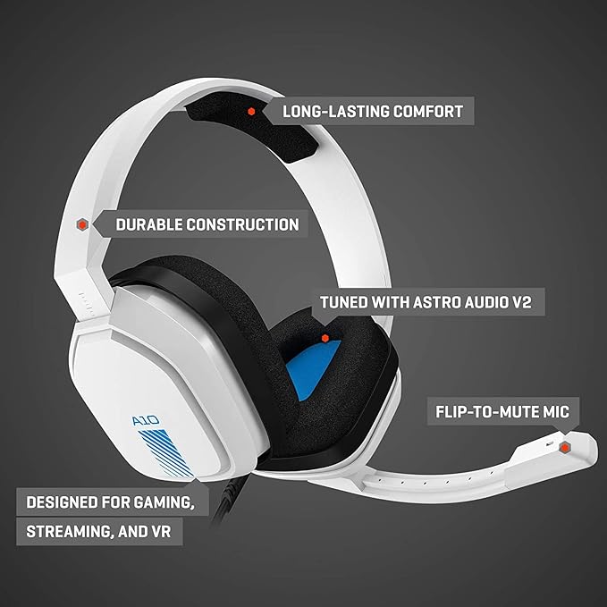 Casque Astro A10 PS4 Headset WHITE (Sans Boite)