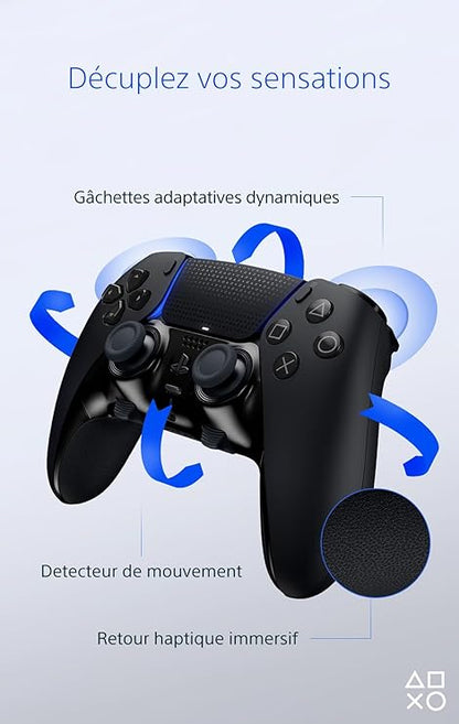 Manette PS5 Dualsense Edge Black  Midnight Black Edition