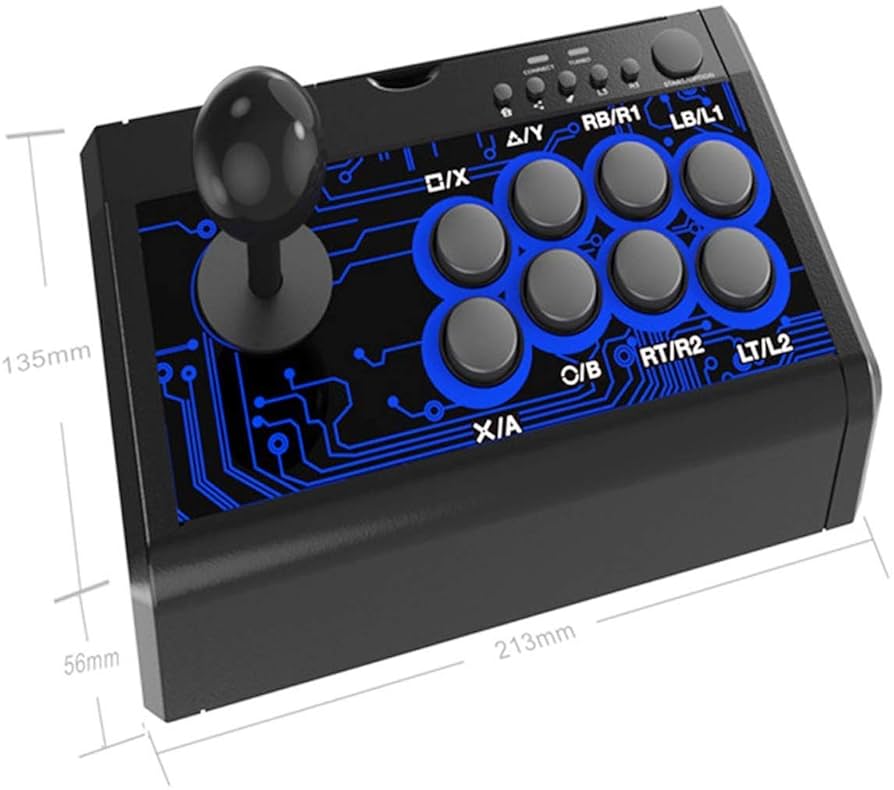 Dobe Mini Arcade Fighting Stick for | TP4-1886  for PS3, PS4, Android, X-Box One, PC, Nintendo Switch, X-Box 360
