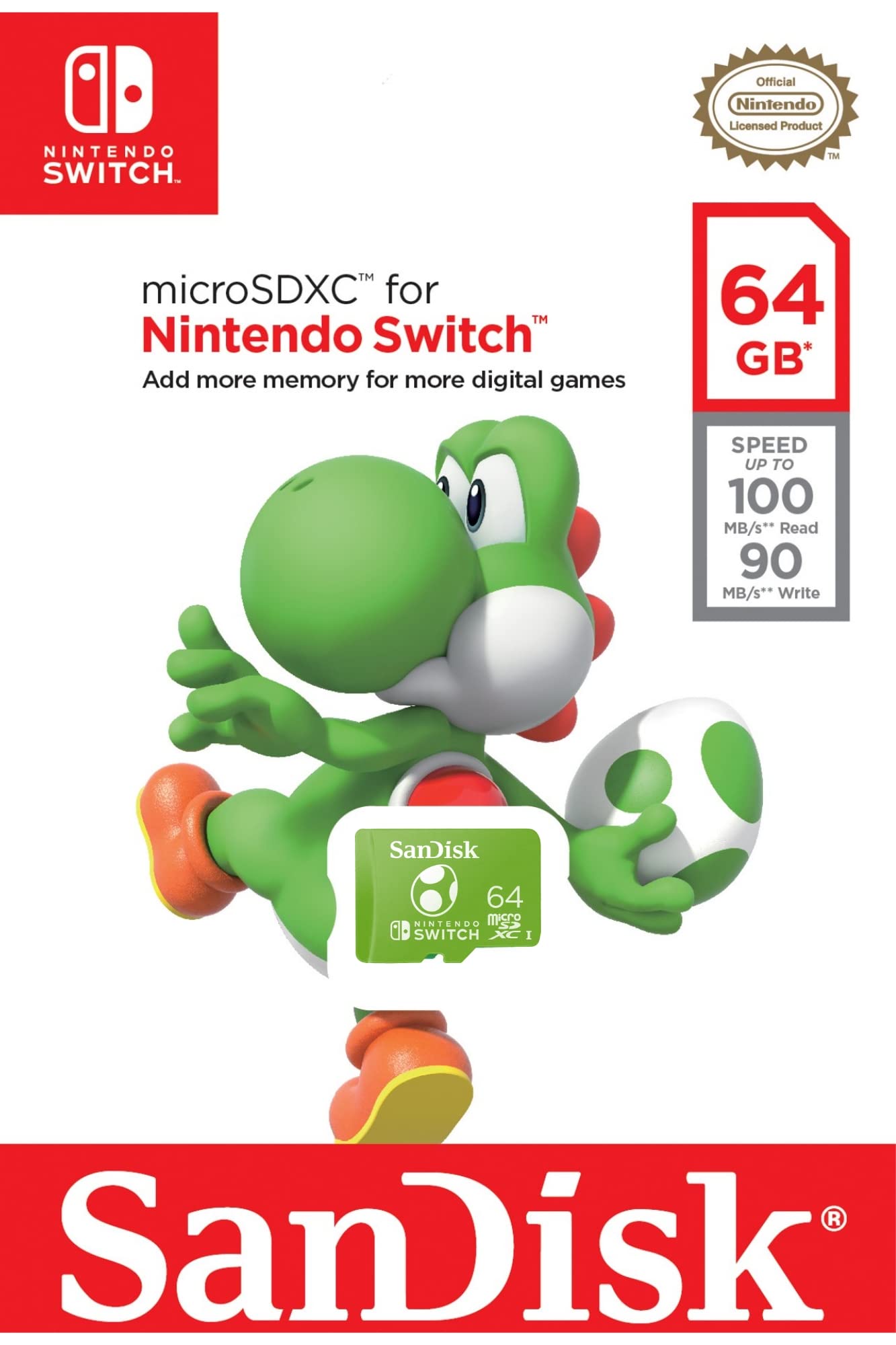 Carte Mémoire  microSDXC SanDisk 64 Go Nintendo Switch