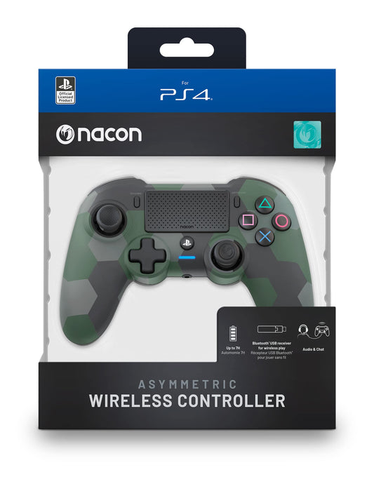 Manette PS4 Asymmetric Wireless Controller Camo Green