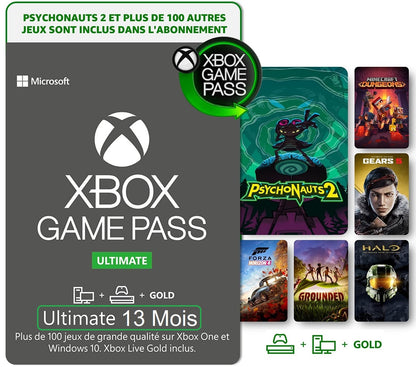 Abonnement Xbox Game Pass Ultimate (13 Mois) Xbox & PC