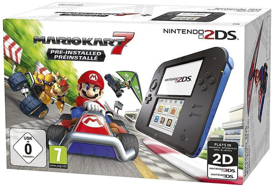 Console Nintendo 2DS - noire et bleue Edition Mario Kart 7