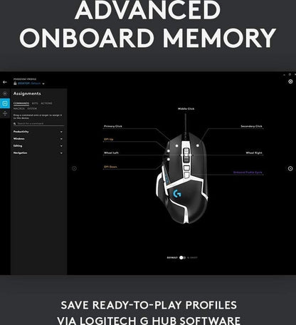 Souris Logitech G502 SE HERO - Gamer Filaire