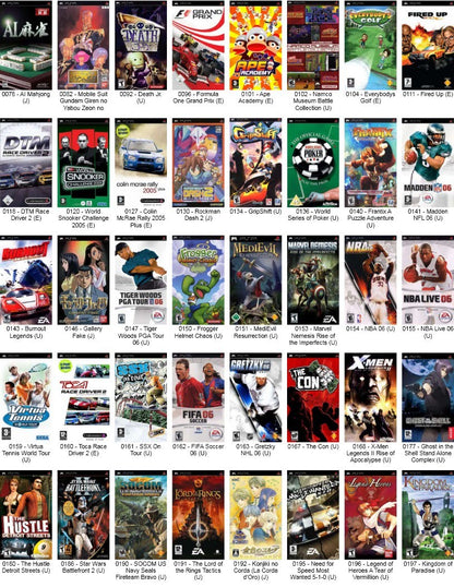 Chargement de Jeux PSP