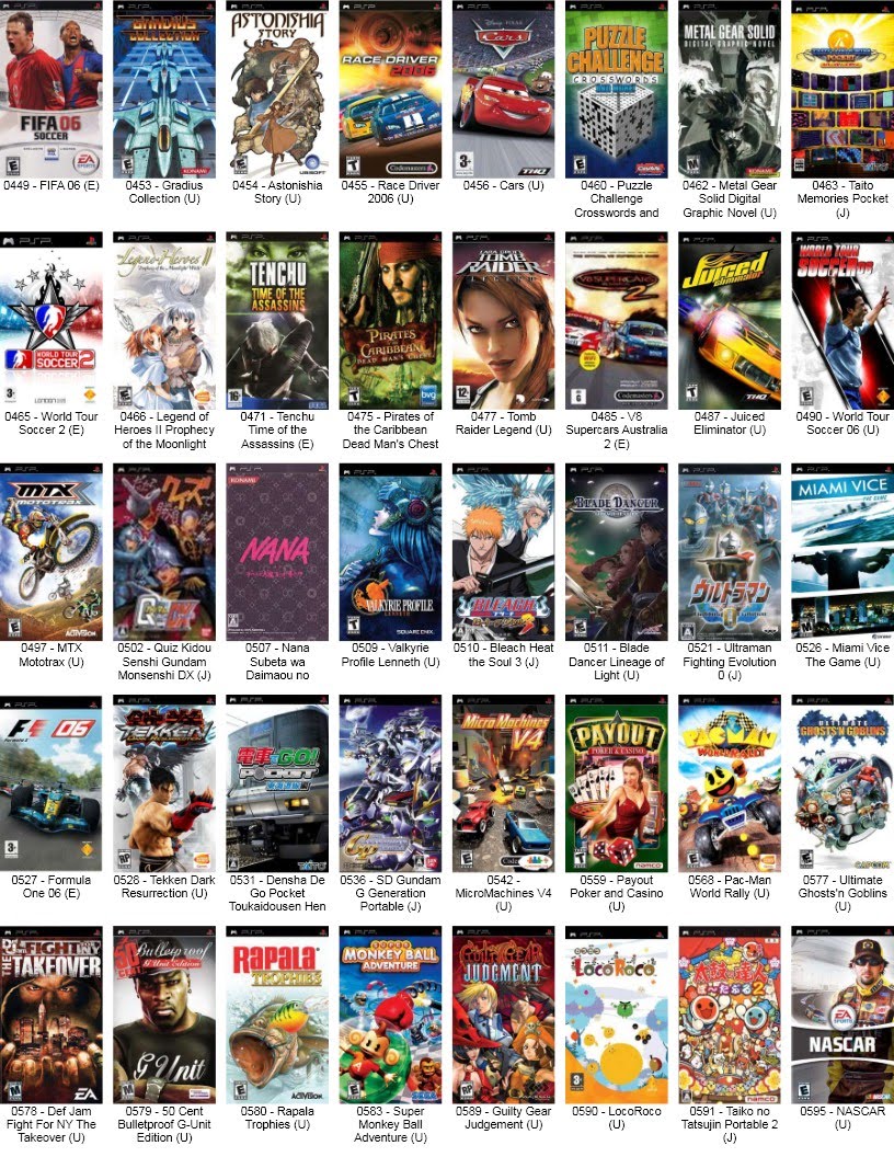 Chargement de Jeux PSP