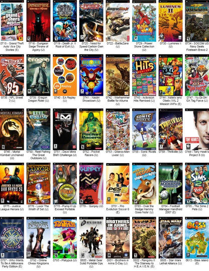 Chargement de Jeux PSP