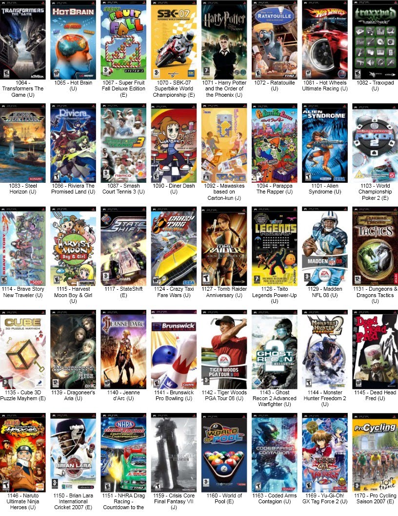 Chargement de Jeux PSP