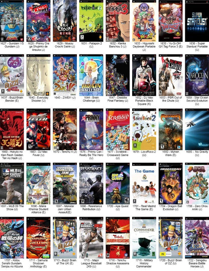 Chargement de Jeux PSP