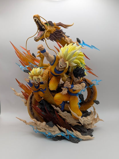 Figurine Super Saiyen Goku/Gohan/Goten 28 cm -Dragon Ball Z-