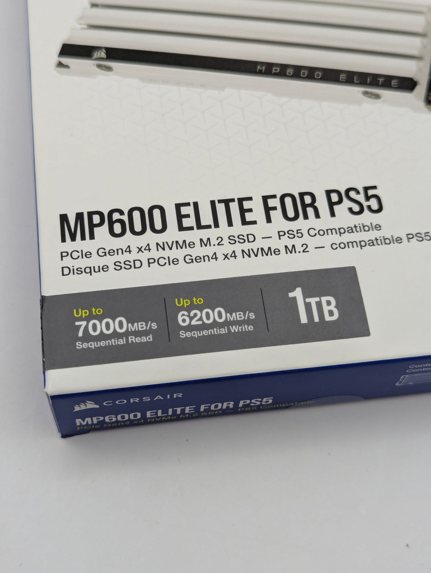 SSD Corsair MP600 Elite pour PS5 M.2 2280 NVMe 1TB