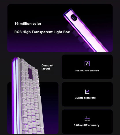 Clavier Gaming Magnétique Filaire Blanc Nano 68 | Madlions