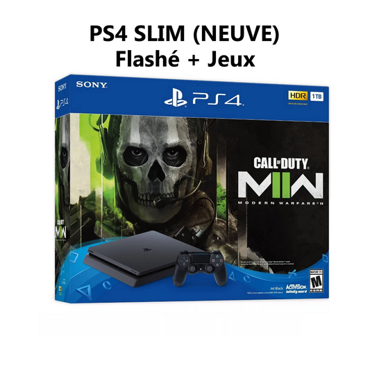 Playstation 4 / PS4 Slim Flashé  11.00 (500 GB) +  Jeux *Produit Neuf